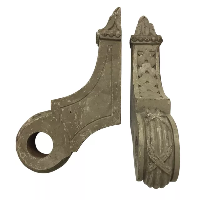 19th Century Painted and Carved Brackets / Corbels - a pair