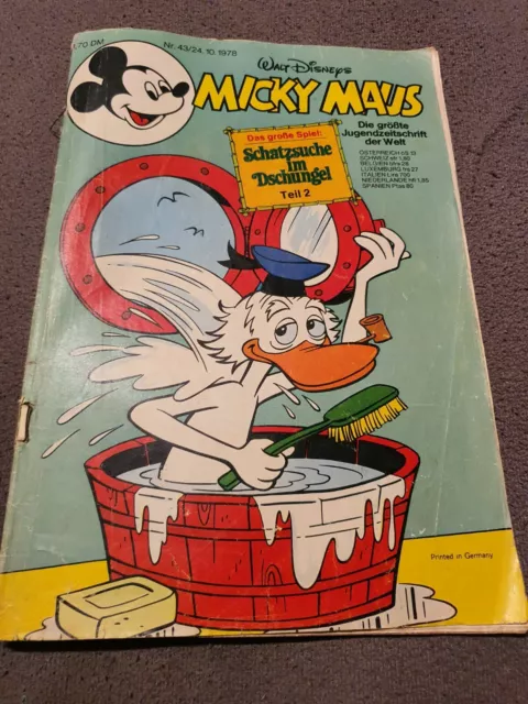 Walt Disneys Micky Maus 1978 Nr:43  24.10.1978 Walt Disney  Ehapa Sammelmarke