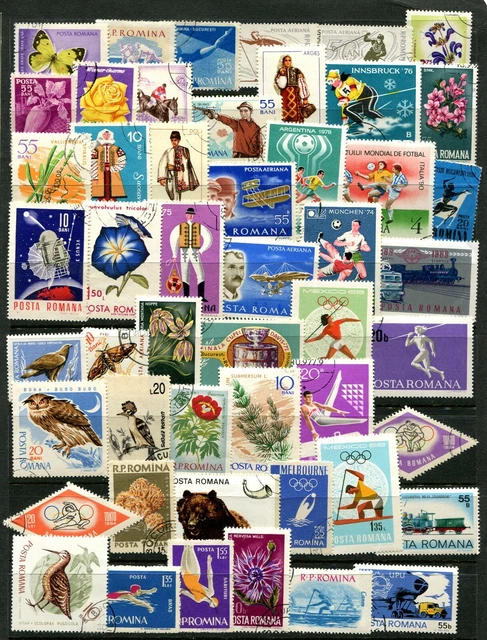 Romania: Packet of 50 G-FU stamps (Ref 2277)
