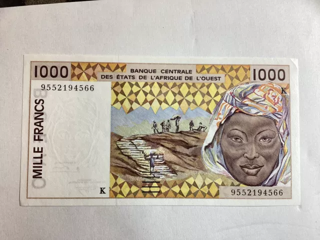 Billet 1000 Francs - Banque Des États De L’Afrique De L’ouest