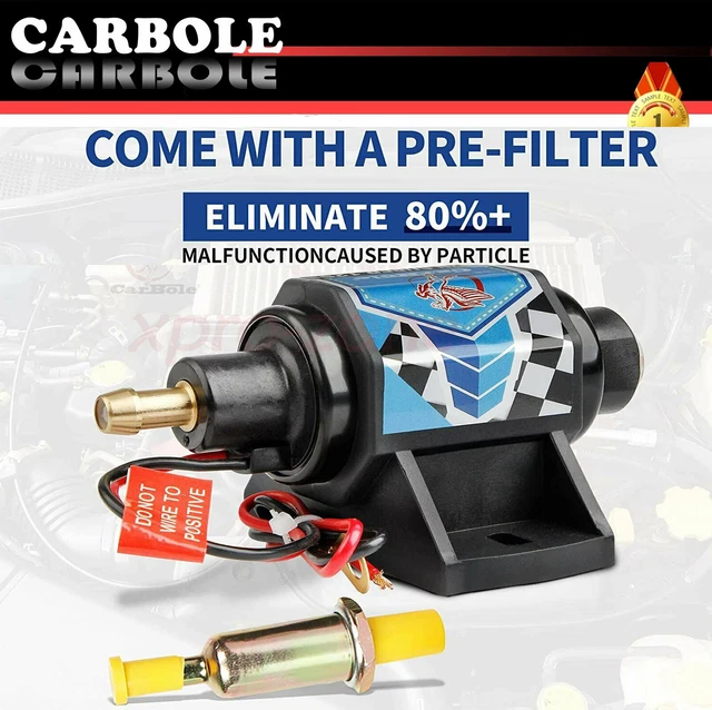 5-9PSI Micro Fuel Pump Electric Gas Diesel Inline Low Pressure 12V Universal