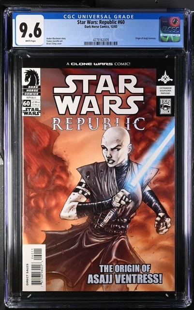 2003 Dark Horse Star Wars: Republic 60 Ventress Origin - WHITE Pages CGC 9.6