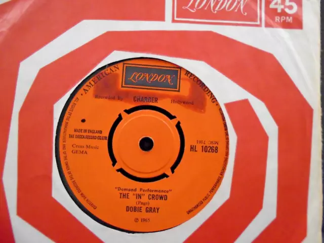 DOBIE GRAY " THE "IN" CROWD "UK LONDON EX COND.IN Or.SL.