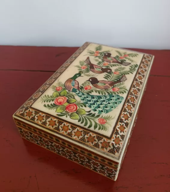 Vintage Micro Mosaic Indo Persian Moorish Trinket Box