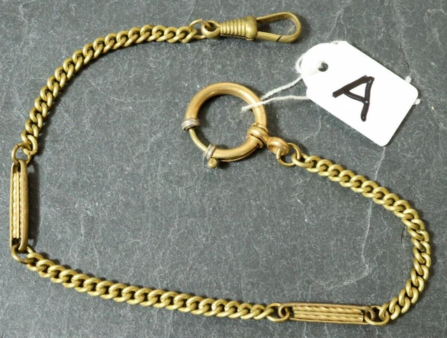 Gold Vergoldete Taschenuhrkette Aus Messing – Edles Accessoire Für  Uhrenliebhaber (30 Cm) Taschenuhr Kette