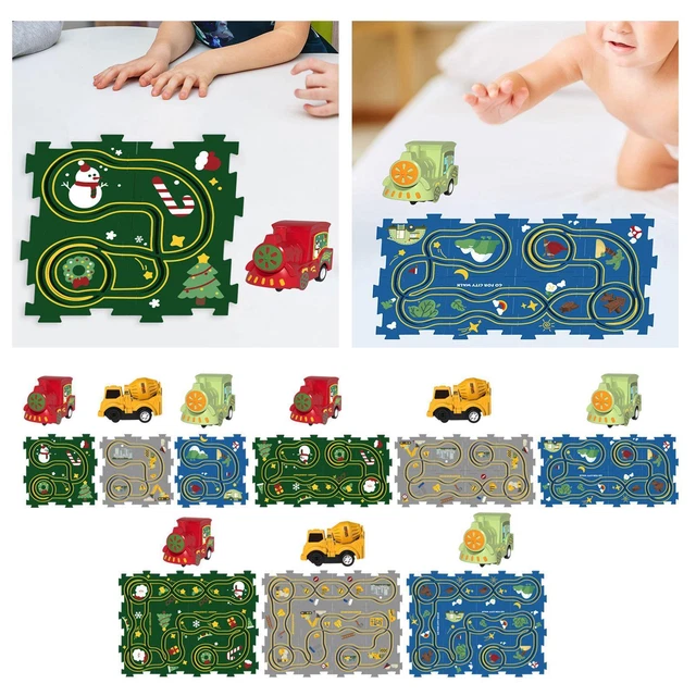 Track Building Blocks Rail Car Building Toys for Children Birthday Gifts