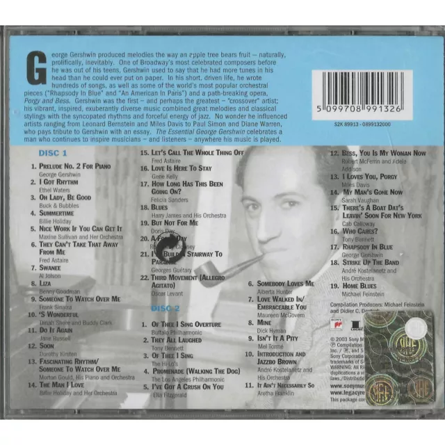 George Gershwin CD The Essential George Gershwin / Sony Classical - S2K 89913 Si 2