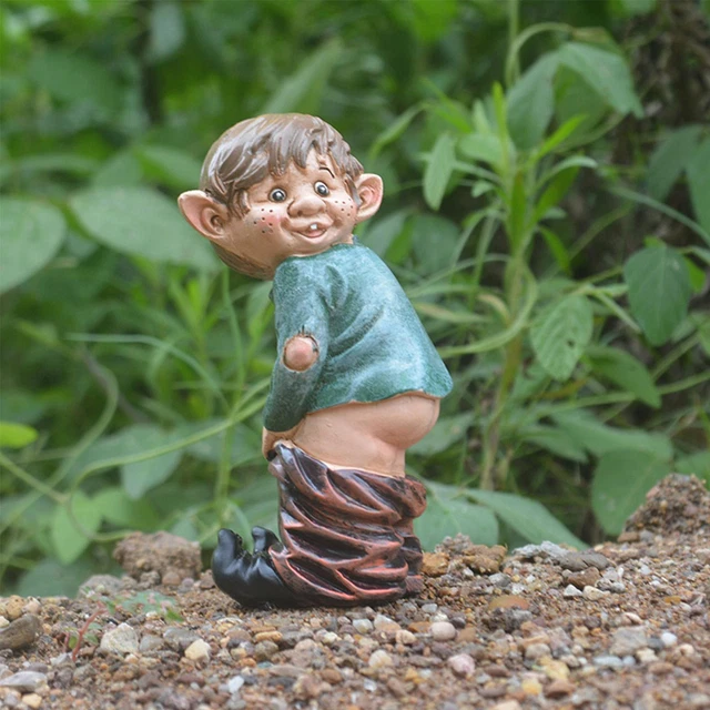 Funny Garden Elves Statue Resin Home Lawn Ornament Figure Sculpture Decor