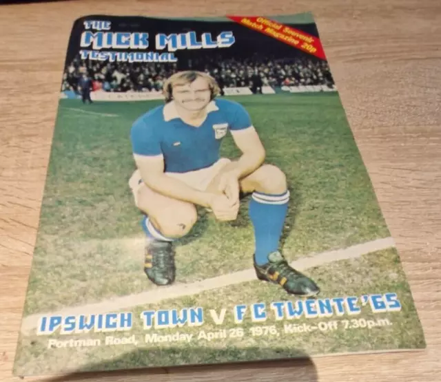 Mick Mills Testimonial- Ipswich Town V Fc Twente- April 1976