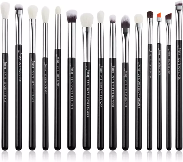 Jessup 15Pz Pennelli per trucco professionale Set pennelli Strumenti cosmetici E