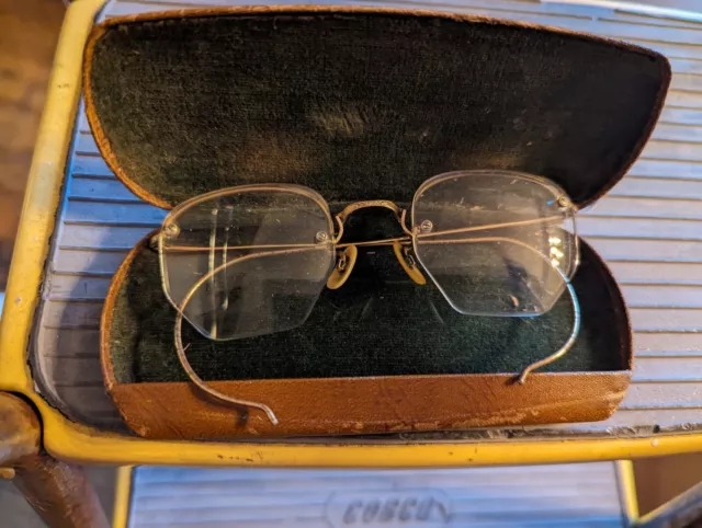 Vintage ArtCraft Eyeglasses 1/10 12K GF Gold Filled Frames Antique Retro Eyeware