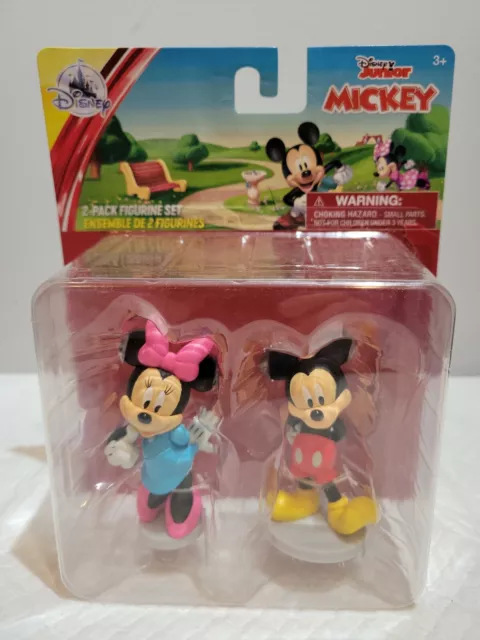Disney Junior 2- Pack Figurine Set Mickey and Minnie Mouse Ages 3+ Toy Figures