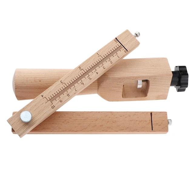 Outil De Coupe Réglable Pour Lanières En Cuir - En Bois Avec 5 Lames - Réglage 0 à 10 Cm - Parfait Pour Le Travail Du Cuir DIY