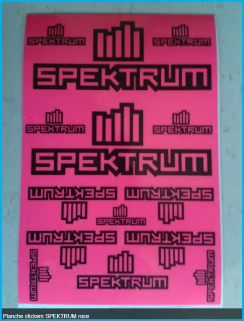 Autocollants/Stickers modélisme RC SPEKTRUM Rose fluo