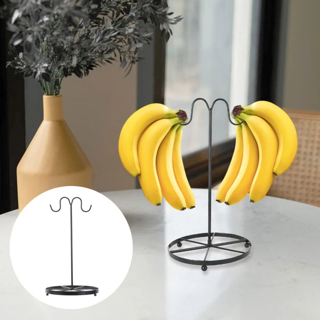 Crochet à Banane Sous Placard - Support Adhésif Métallique Doré - Pour Accrocher Bananes Ou Ustensiles