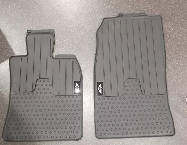 Original Mini Rubber Front Foot Mats All Weather for R55 R56 R57 R58 R59 -  Model 07/11 Onwards : : Automotive