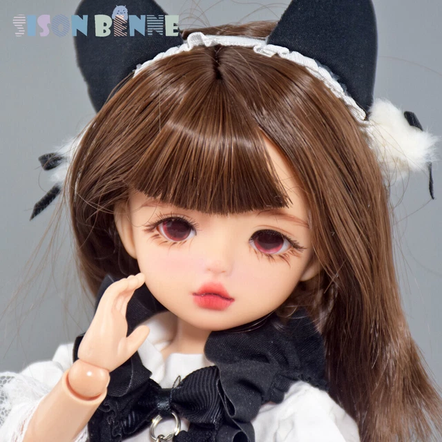 Poupée BJD 56cm Articulée – Peinte Main, Perruque Dégradée, Yeux Mobiles, SISON BENNE