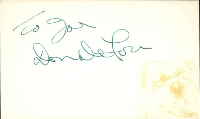 Don DeFore D.1993 Actor Signed 3" x 5" Index Card