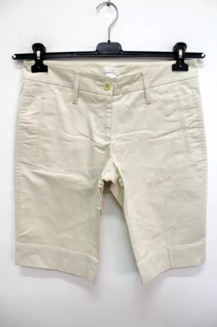 PINKO Donna Pantaloncino Taglia 42 Beige Shorts Cotone Woman Pants Logo