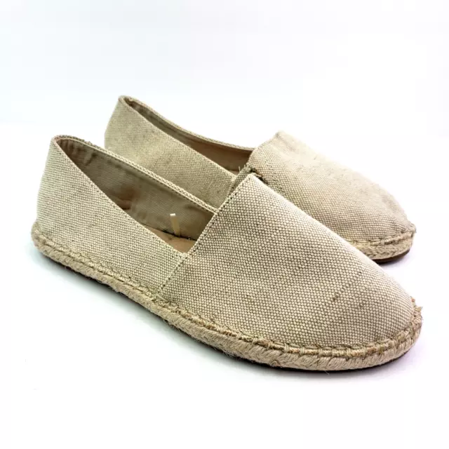 Old Navy Womens Size 8 Tan Canvas Slip On Espadrille Flats Loafer Shoes
