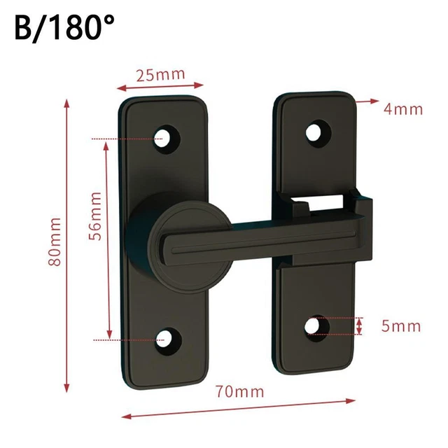 NEW Barn Door Lock Heavy Duty Sliding Barn Door Latch Lock 90 Degree Gate Latch