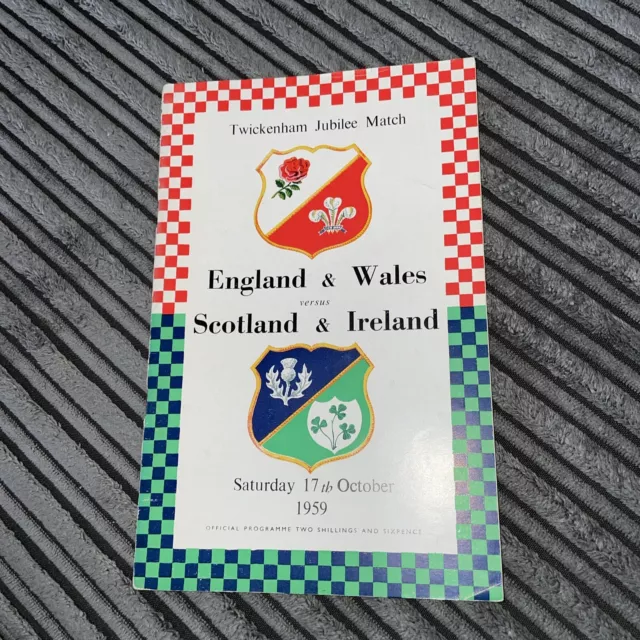 1959 England & Wales V Scotland & Ireland @ Twickenham Jubilee Programme Vgc