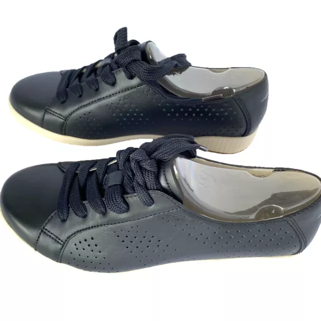 Dansko Sz 41 10.5/11 US Orli Nappa Women's Blk Leather Cmfrt Perforated Sneaker