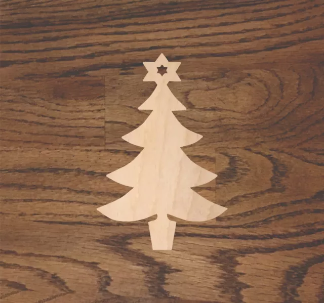 Crafting Supplies - 10 Wooden Christmas Trees, Laser Cut, Christmas Craft, A442