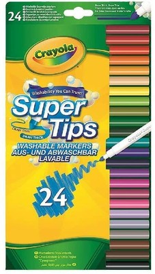 Crayola Supertips Marcatori lavabile-Confezione da 12 24 & 50 marcatori da colorare 