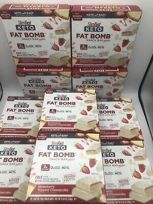10 SlimFast Keto Fat Bomb Snack Bar Minis Fresa Queso Pastel 12ct 28 Jun 23