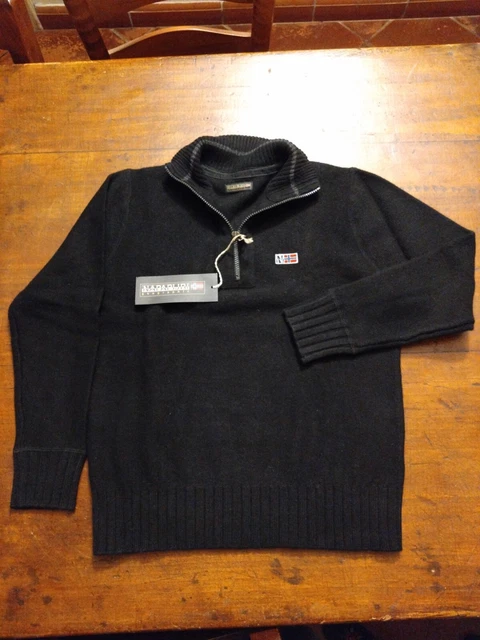 Maglia Maglione NAPAPIJRI mezza Zip Hanson 10 nero Uomo - Taglia S