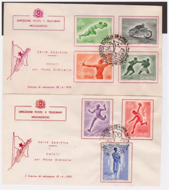 Somalia Afis 1958 - Sport  - Fdc