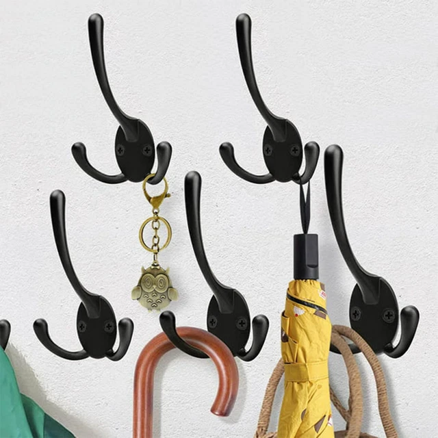 5pc Large Double Hook Coat Hook Wall Hook 3 Coat Hook Alloy Coat Hook Coat Hook