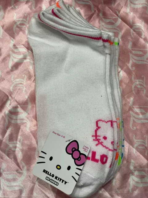 Hello Kitty 5 Pack No Shows Socks Brand NEW