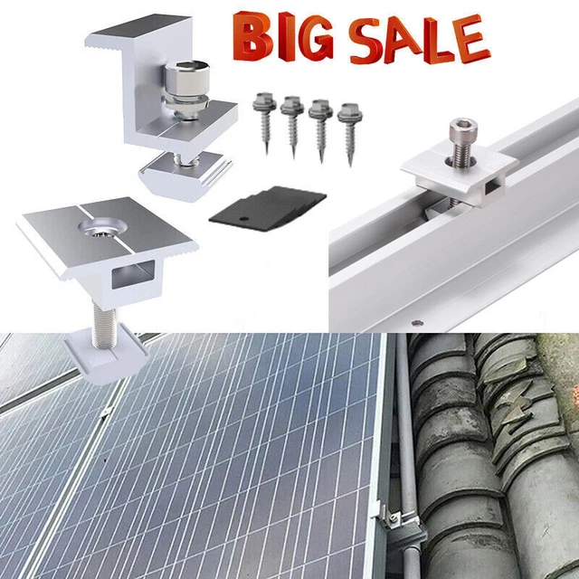 SOLAR MODULE ALUMINIUM Mount Trapezoidal Plate Flat Roof PV Mounting ...