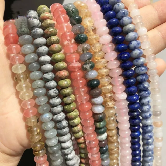 Quartz Lapis Lazuli Stone Bead Jaspers Agates Loose Beads DIY Bracelet 4 6 8mm