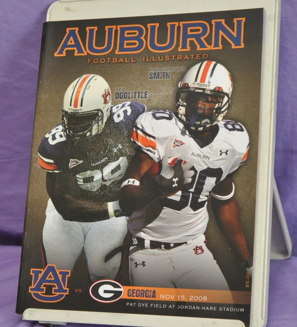 2008 Auburn Tigers vs Georgia Bulldogs Gameday Football Program