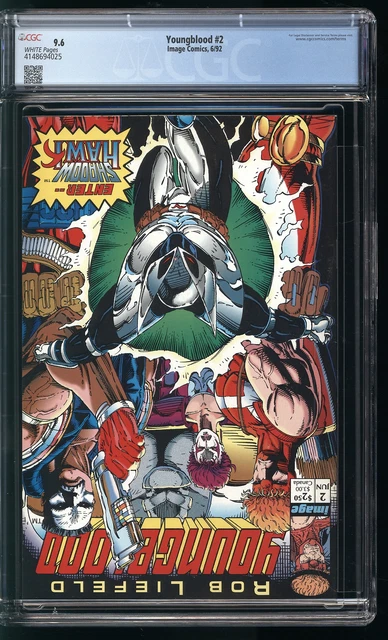 Youngblood 2 CGC 9.6 NM+ 1st app Prophet & Shadowhawk Rob Liefeld cover Image 2