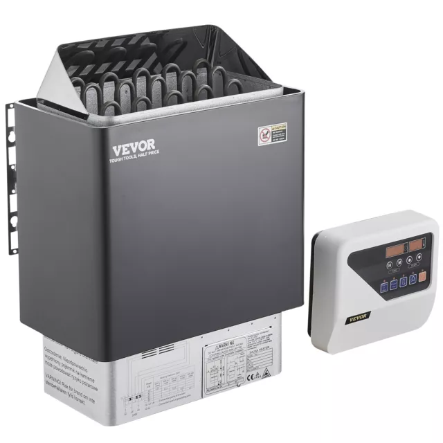 VEVOR 9KW Sauna Heater Stove Wet &amp; Dry w/ External Digital Controller 220V