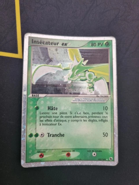 Carte Pokemon Fr Ex Rubis & Saphir - Insécateur Ex 102/109 Ultra Rare - Tbe
