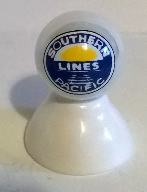 Southern Pacific Lines Railroad / Railway Logo On White Marble