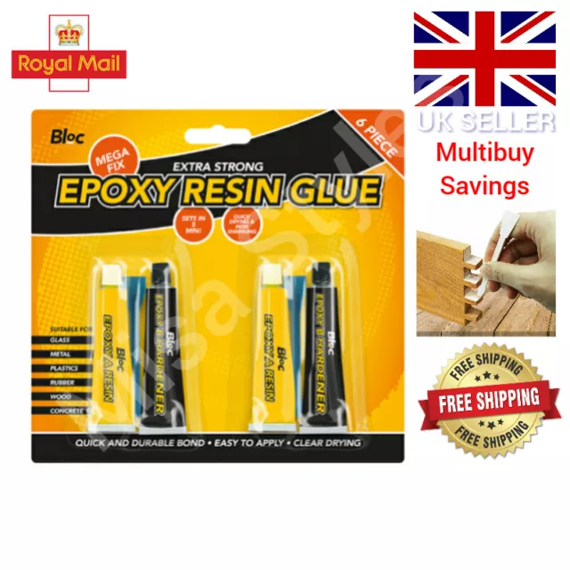 Epoxy Resin Glue Extra Strong Adhesive Super Bond Hardener Metal Plastic Wood