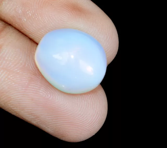 8 Ct Natural Oval Cabochon White Flash Rainbow Moonstone Gemstone AD403 2