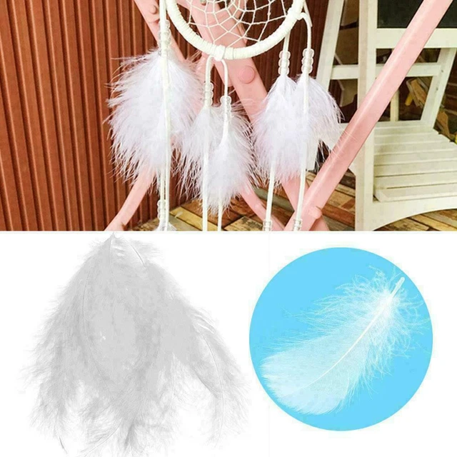 50 piezas/bolsa de plumas esponjosas blancas 8-12 cm tarjeta de memoria adornos artesanales J0S7