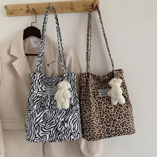 Zebra Pattern Casual Tote Bag Cow Pattern Print Handbag  Student