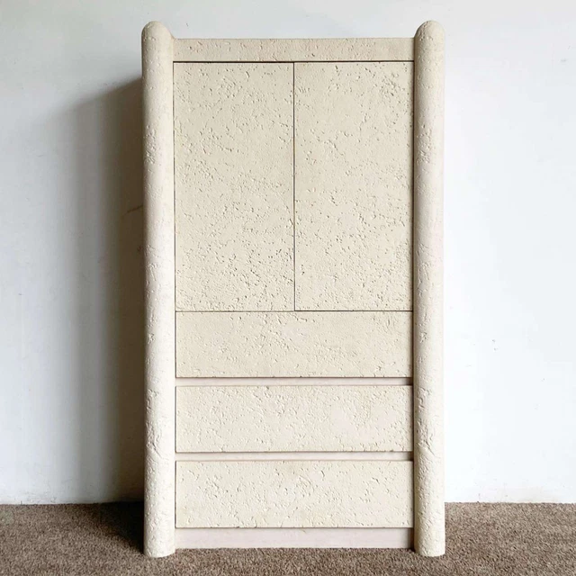 Postmodern Faux Coral Armoire