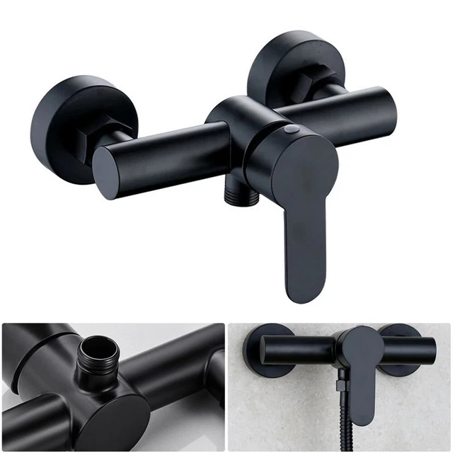 Para la mayoría de las duchas grifo de ducha 304 acero inoxidable elevador tipo G1/2 in negro