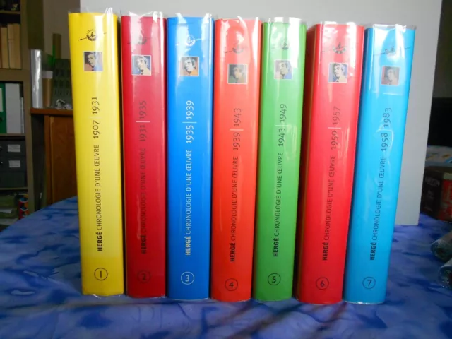 TINTIN Lot HERGE Chronologie d'une oeuvre t1 t2 t3 t4 t5 t6 t7 en EO sauf t2