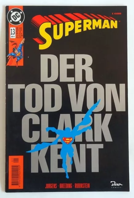 Superman Nr. 13 - Der Tod von Clark Kent (DC Comics, Dino Comics 1997)