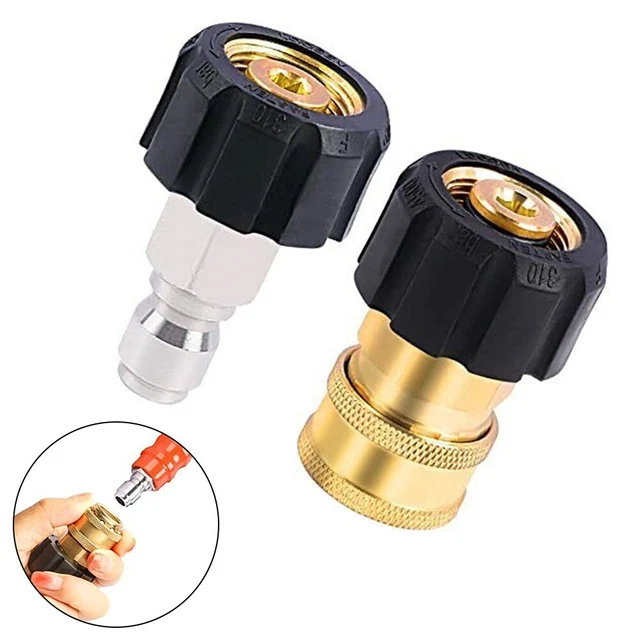 Adaptateur pour Nettoyeur Haute Pression Nilfisk Ancien Type, Raccord Rapide 1/4'', Coupleurs de Laveuse à Pression, Compatible avec Pistolet et Accessoires de Nettoyage